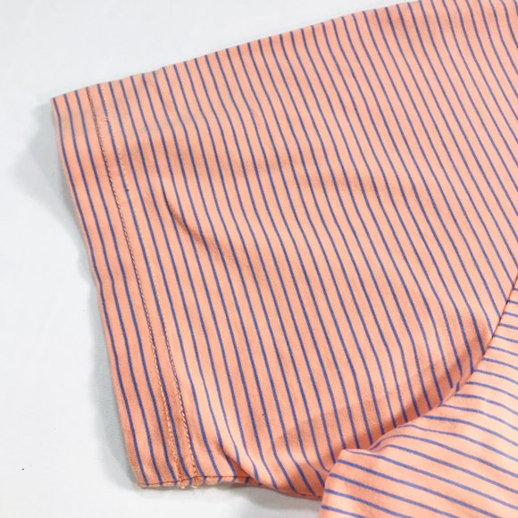 Peter Millar Seaside Wash Polo Shirt S/S Green Blue Striped Men's Size Large - Picture 8 of 10